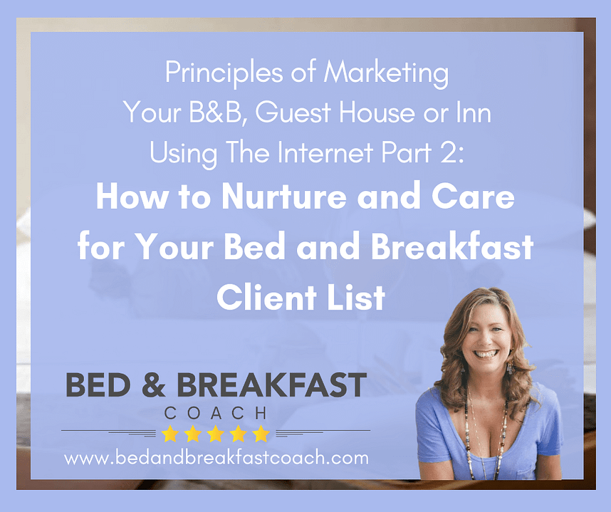Marketing bed and breakfast, guest house or inn