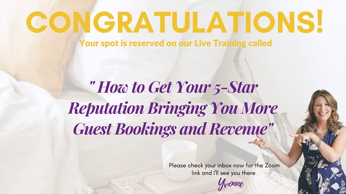 How to Get Your 5-Star Reputation Bringing You More Guest Bookings and Revenue - web event registration confirmation https://bedandbreakfastcoach.online/